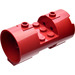 LEGO Rouge foncé Cylindre 3 x 6 x 2.7 Horizontal Goujons centraux solides (93168)