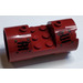 LEGO Dark Red Cylinder 3 x 6 x 2.7 Horizontal with Black Vents and Rivets Left Sticker Solid Center Studs (93168)