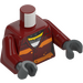 LEGO Dark Red Daisy Kaboom with Gray Hands Minifig Torso (973 / 76382)