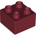 LEGO Dunkelrot Duplo Backstein 2 x 2 (3437 / 89461)
