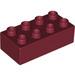 LEGO Donkerrood Duplo Steen 2 x 4 (3011 / 31459)