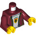 LEGO Donkerrood Ferrari Driver Minifig Torso (973 / 76382)