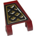 LEGO Donkerrood Vlag 2 x 2 Angled met Zwart en Gold Diamonds (Links Kant) Sticker zonder uitlopende rand (44676)