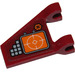LEGO Dark Red Flag 2 x 2 Angled with Orange and White Target Pattern Sticker without Flared Edge (44676)