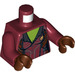 LEGO Dunkelrot Gamora mit Dunkelrot Anzug mit Reddish Braun Hüften Minifigur Torso (973 / 76382)