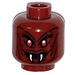 LEGO Dark Red General Machia head (Recessed Solid Stud) (3626)