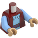 LEGO Tmavě červená Geppetto Minifigurka Trup (973)