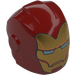 LEGO Dark Red Helmet with Smooth Front with Iron Man Mask (28631 / 104704)