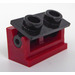 LEGO Dark Red Hinge Brick 1 x 2 with Black Top Plate (3937 / 3938)