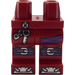 LEGO Dunkelrot Hüften und Beine mit Dark Purple Wraps und Silber Toes (3815)
