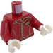 LEGO Dark Red Hotel Bellhop Minifig Torso (973 / 76382)