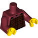 LEGO Dark Red Hun Warrior Minifig Torso (973 / 88585)