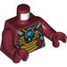 LEGO Donkerrood Iron Man in Heartbreaker Armour Torso (973 / 76382)