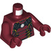 LEGO Dark Red Iron Man Mark 43 Armor Minifig Torso (973 / 76382)