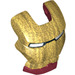LEGO Dark Red Iron Man Visor with Gold Face and White Eyes