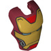 LEGO Dark Red Iron Man Visor with Gold Face, Metallic Light Blue Eyes and Silver Trim (78394)