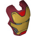 LEGO Rouge foncé Iron Man Visière avec Gold Masquer avec rouge (78394)