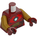 LEGO Donkerrood Iron Man met Parelmoer goud Armen en Minifiguur Torso (973 / 76382)