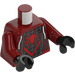 LEGO Dunkelrot Miles Morales (Spider-Mann) mit Dunkelrot Kapuze und Minifigur Torso (973 / 76382)