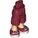 LEGO Dark Red Minidoll Hip with Shorts with Cargo Pockets with Dark Red Shoes with White Soles (26490)