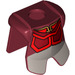 LEGO Rouge foncé Minifig Armour assiette avec rouge Sections et Argent (2587 / 56089)