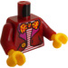 LEGO Dark Red Minifig Torso with Clown Vest (973)