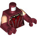 LEGO Dark Red Minifig Torso with Female Mesh Top and Webbing (973)