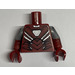 LEGO Rosso scuro Minifigure Busto con Iron Uomo (Bianco Hexagonal Plates) (973)