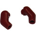 LEGO Dark Red Minifigure Arms (Left and Right Pair)