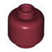 LEGO Donkerrood Minifigure Hoofd (Verzonken Solid Stud) (3626)