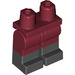 LEGO Rouge foncé Minifigure Hanches et jambes avec Noir Boots (21019 / 77601)