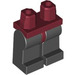 LEGO Dunkelrot Minifigure Hüften mit Schwarz Beine (73200 / 88584)