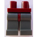 LEGO Rouge foncé Minifigure Les hanches avec Dark Stone grise Jambes (73200 / 88584)