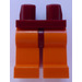 LEGO Donkerrood Minifigure Heupen met Orange Poten (3815 / 73200)