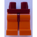 LEGO Donkerrood Minifiguur Heupen met Oranje Poten (3815 / 73200)