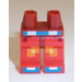 LEGO Dark Red Minifigure Hips with Red Legs with Blue Belt and Shoes (3815)