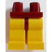 LEGO Dunkelrot Minifigure Hüften mit Gelb Beine (73200 / 88584)