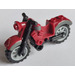 LEGO Dark Red Motorcycle Vintage with Dark Stone Gray Body