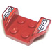 LEGO Donkerrood Spatbord Plaat 2 x 2 met Flared Wiel Arches met Number 66 (41854)
