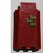 LEGO Dark Red Panel 3 x 3 x 6 Corner Wall with Bricks (Top Right) Sticker without Bottom Indentations (87421)