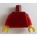 LEGO Dark Red Plain Torso with Red Arms and Yellow Hands (73403 / 88585)