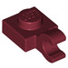 LEGO Donkerrood Plaat 1 x 1 met Horizontale Klem (Dikke open &#039;O&#039;-clip) (52738 / 61252)