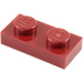 LEGO Donkerrood Plaat 1 x 2 (3023 / 28653)