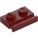 LEGO Donkerrood Plaat 1 x 2 met Deur spoor (32028)