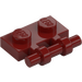 LEGO Dark Red Plate 1 x 2 with Handle (Open Ends) (2540)