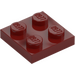 LEGO Donkerrood Plaat 2 x 2 (3022 / 94148)