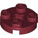LEGO Dark Red Plate 2 x 2 Round with Axle Hole (with &#039;+&#039; Axle Hole) (4032)