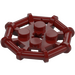 LEGO Donkerrood Plaat 2 x 2 met Staaf Kader Octagonal (ronde noppen) (75937)