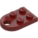 LEGO Dark Red Plate 2 x 3 with Rounded End and Pin Hole (3176)