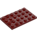 LEGO Dark Red Plate 4 x 6 (3032)